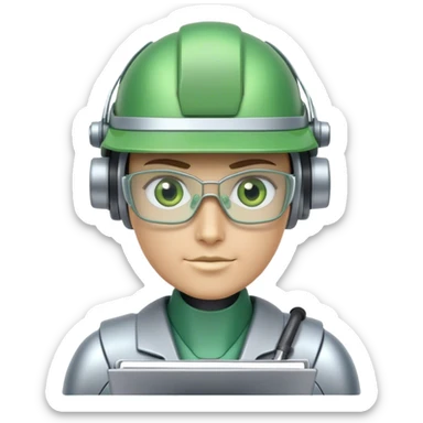 Robo Bookkeeper with green accountant visor sticker