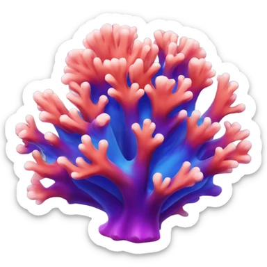 colorful coral sticker