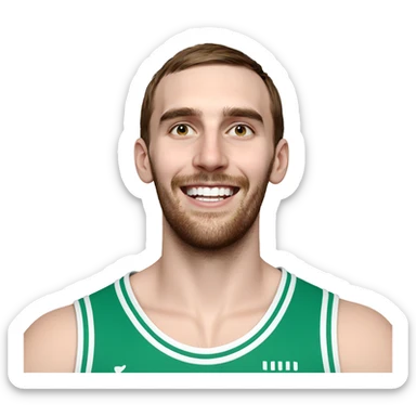 smiling boy with beard sticker