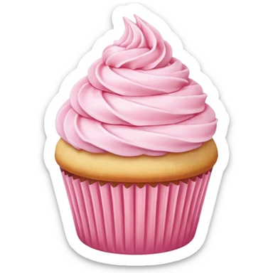 Vanilla cupcakes with pink icing  sticker
