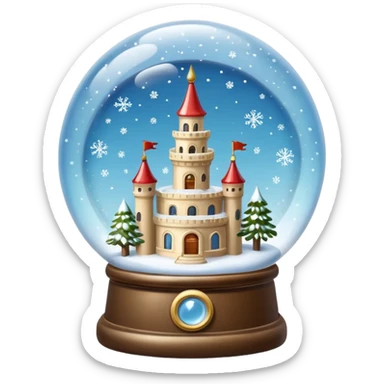 snow-globe, tower inside sticker