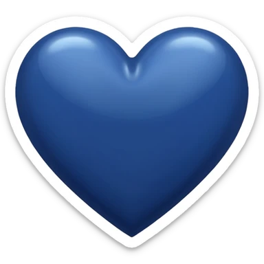 Navy blue heart sticker