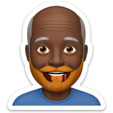 my dad buts he is black and not old with a grey beard and no hair i said gray hair sticker