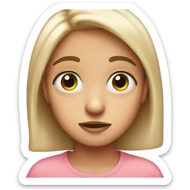 Big eyes blushing sticker