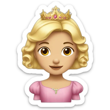 Niña pequeña disfrazada de princesa sticker