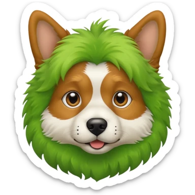 make the dogs fur green sticker