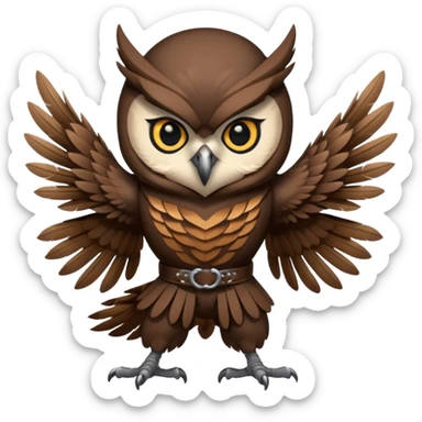 A ninja owl sticker