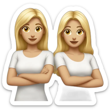 two blonde sisters sticker