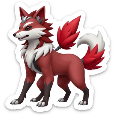 Lycanroc-Zangoose-Zoroark-Obstagoon-fusion sticker