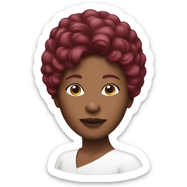 skincare mask in girl with hair color wine  sticker