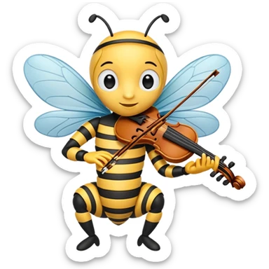 violinplayer bee sticker
