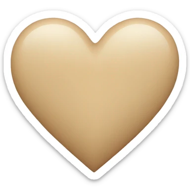 Beige heart  sticker