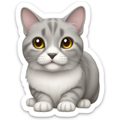 grey lop-eared cat british sticker