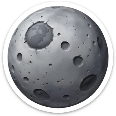 Hyperrealistic planet mercury sticker