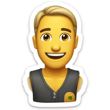 sobrancelha levantada com um sorriso na cara sticker