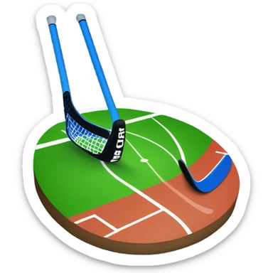 palo de hockey sobre pasto sticker