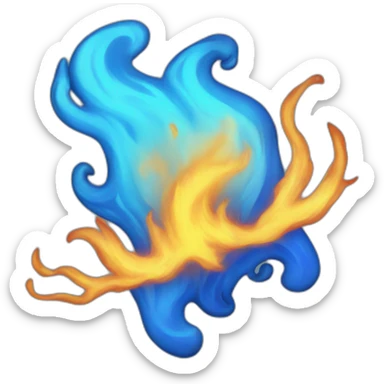 Blue flame astro sticker