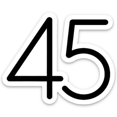 Numbers 4 5 6 sticker