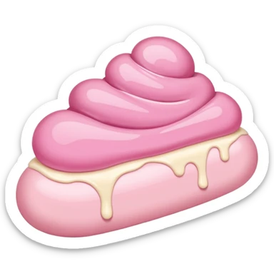 Pale pink cream swatch smear sticker