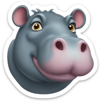 Hippopotame sticker