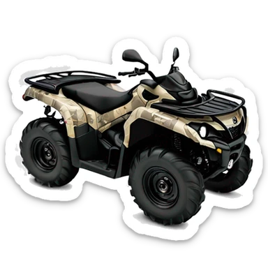 Chica y chico subidos en una canam outlander atv 500 camo sticker