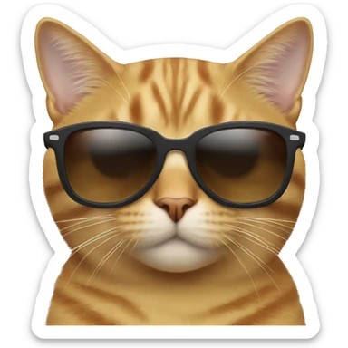 Cat with sunglasses sticker