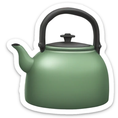 Sage green kettle sticker