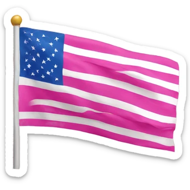 pink american flag sticker