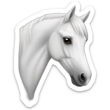 Horses white sticker