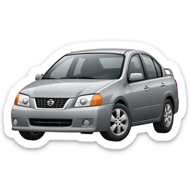 a sad Nissan Sentra sticker