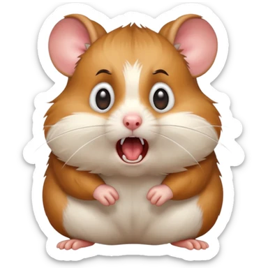 screaming hamster sticker