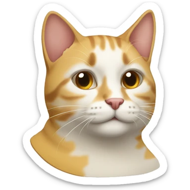 Gato con queso en la cara sticker