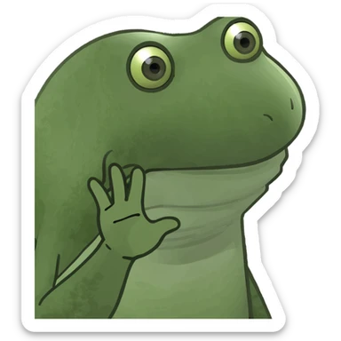 Frog waving  sticker