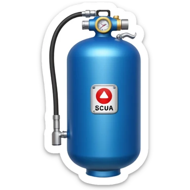 scuba diving oxygen tank sticker