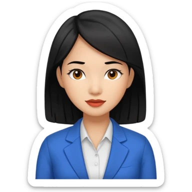 Female Filipino Virtual Assistant with Black Hair sticker