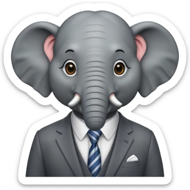 The elephand went in a suit sticker