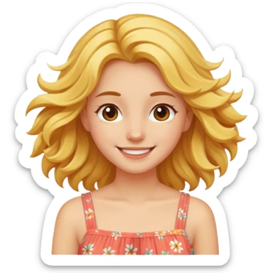 Girl summer solting sticker