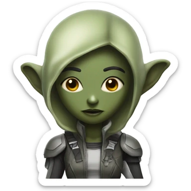 An alien bounty hunter named Amanda  sticker