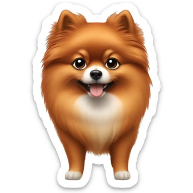 red pomeranian sticker