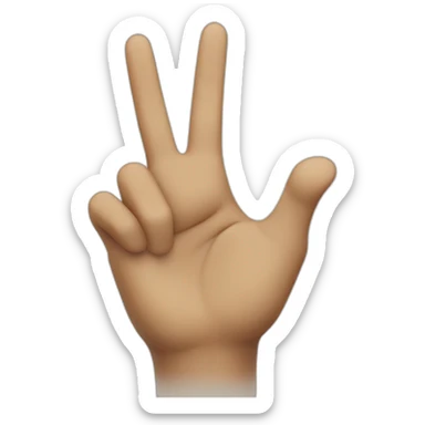 Hand with two fingers up sticker
