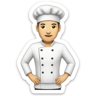 Asian male chef sticker