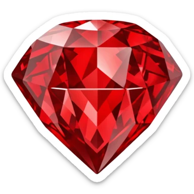 Red diamond carved on its front "RED" sticker