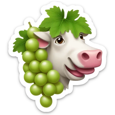 Grapes cow sticker