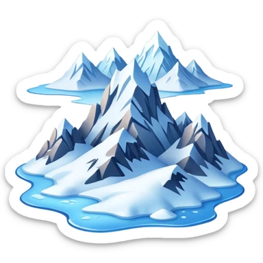 Ice Planet – frozen surface, icy mountains, blizzards sticker