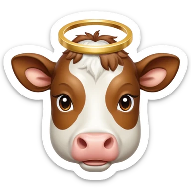 holy cow with a halo sticker