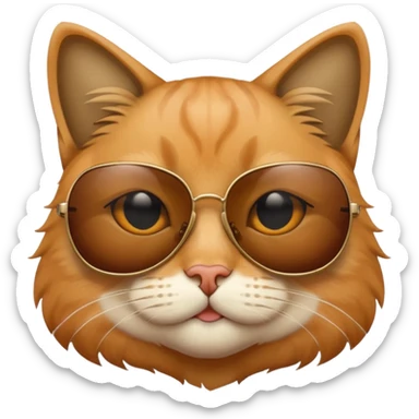 Cat wearing sunglasses sticker