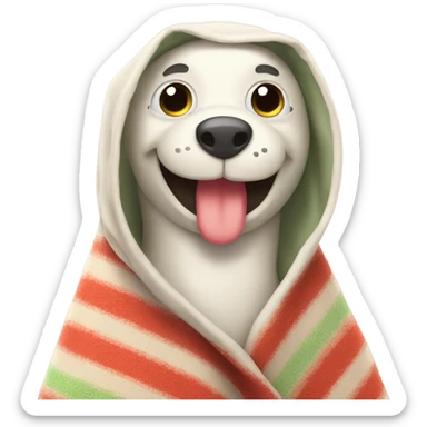 happy pepper in blanket sticker
