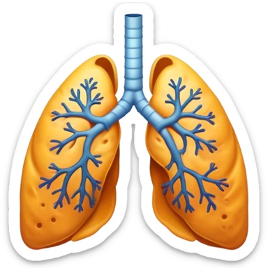 lungs with tuberculosis bacteria sticker