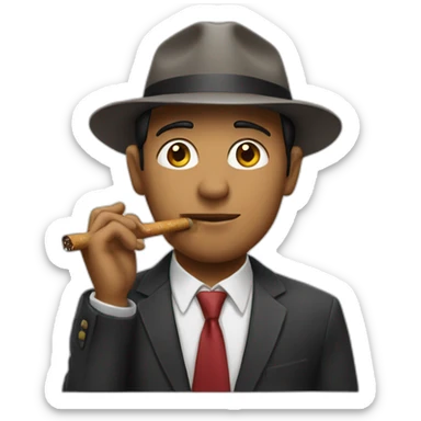 Chico con cigarrillo sticker