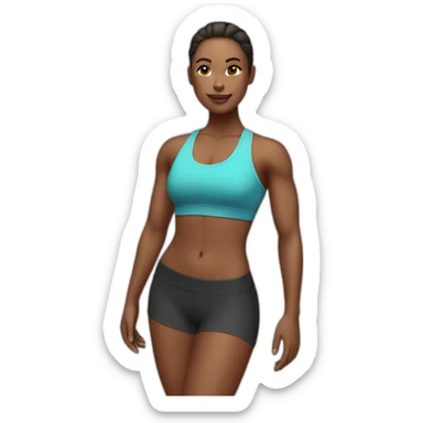 fitness girl sticker